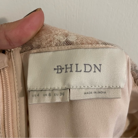 BHLDN Sequin elegant Dress blush pink - Picture 3 of 5